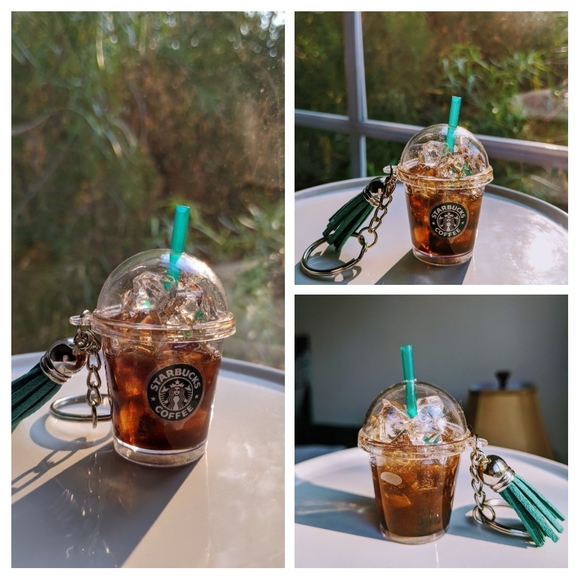 Handmade Starbucks Inspired Tumbler Keychain New - Picture 12 of 14